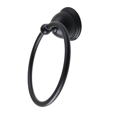 Kingston Brass 6Inch Towel Ring, Matte Black BA3964MB